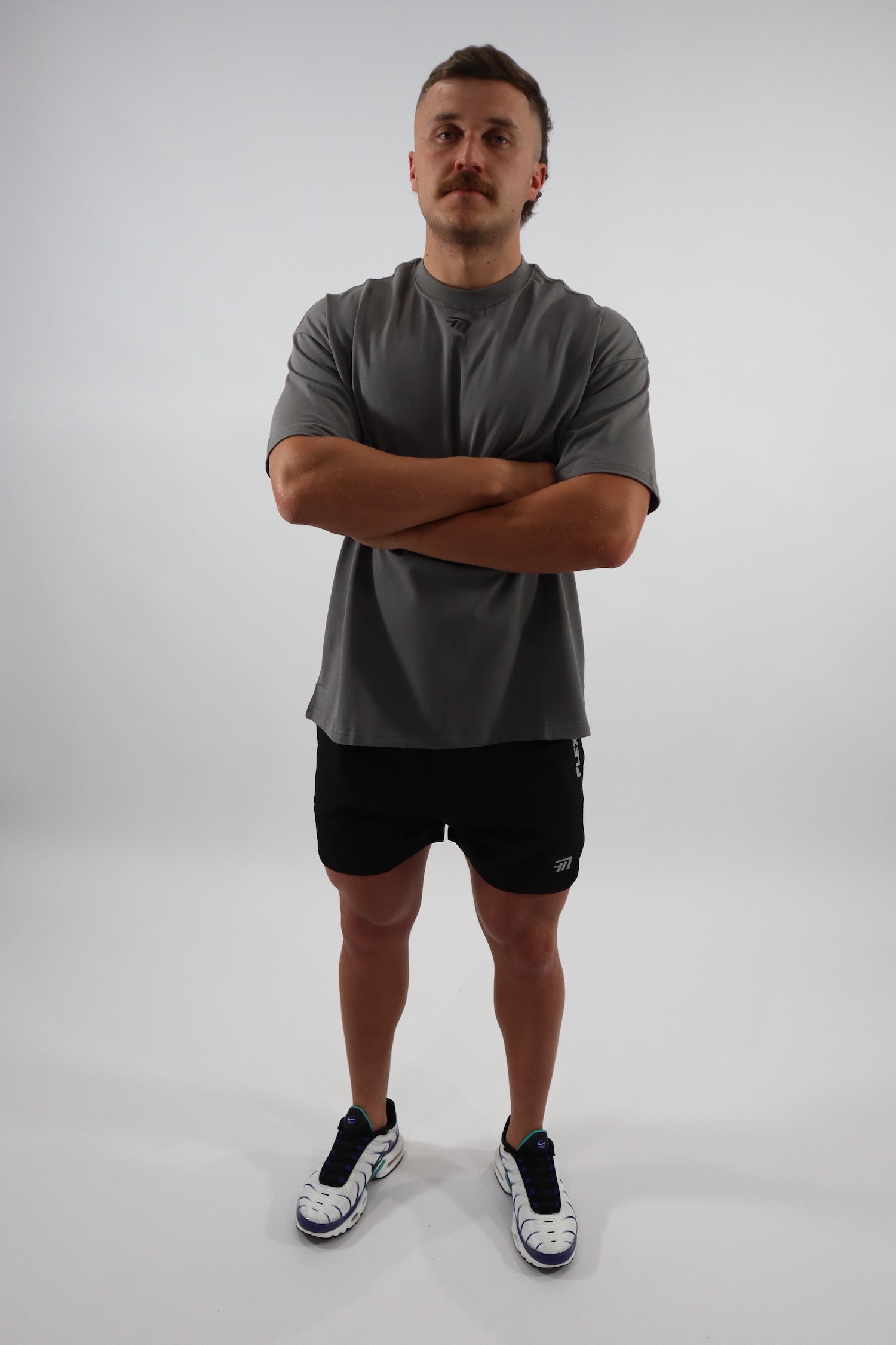 Flex Nation Oversized Tee - Charcoal