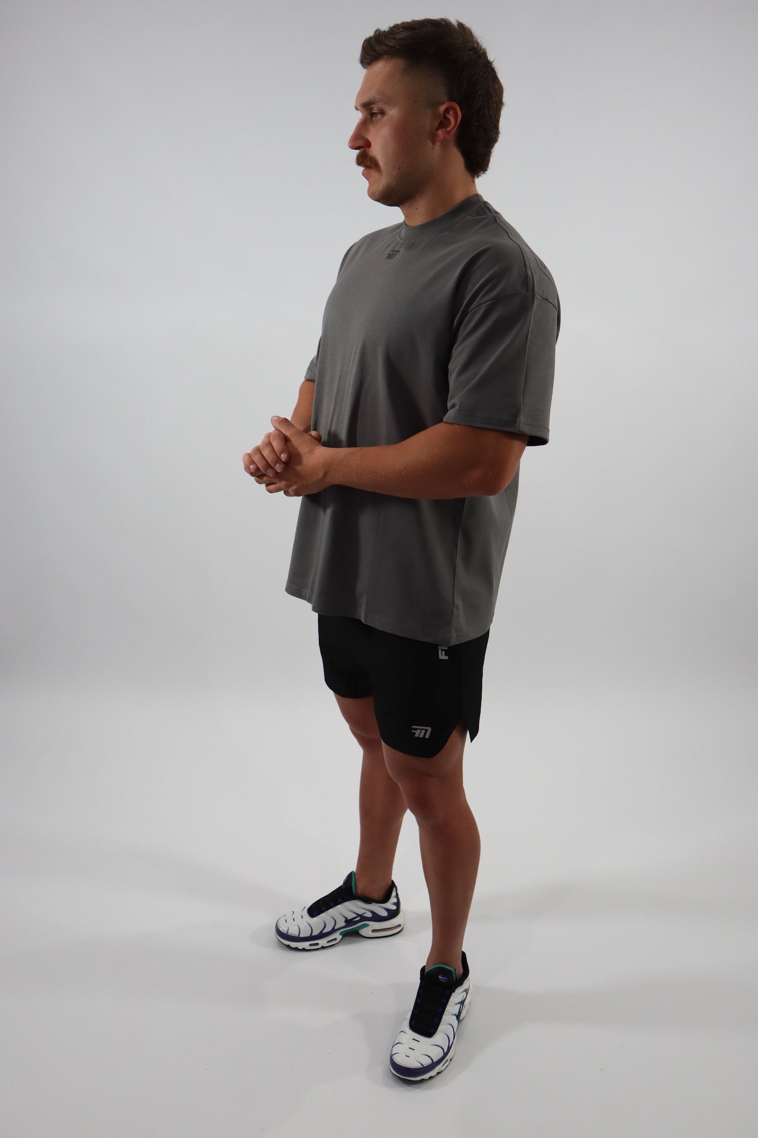 Flex Nation Oversized Tee - Charcoal