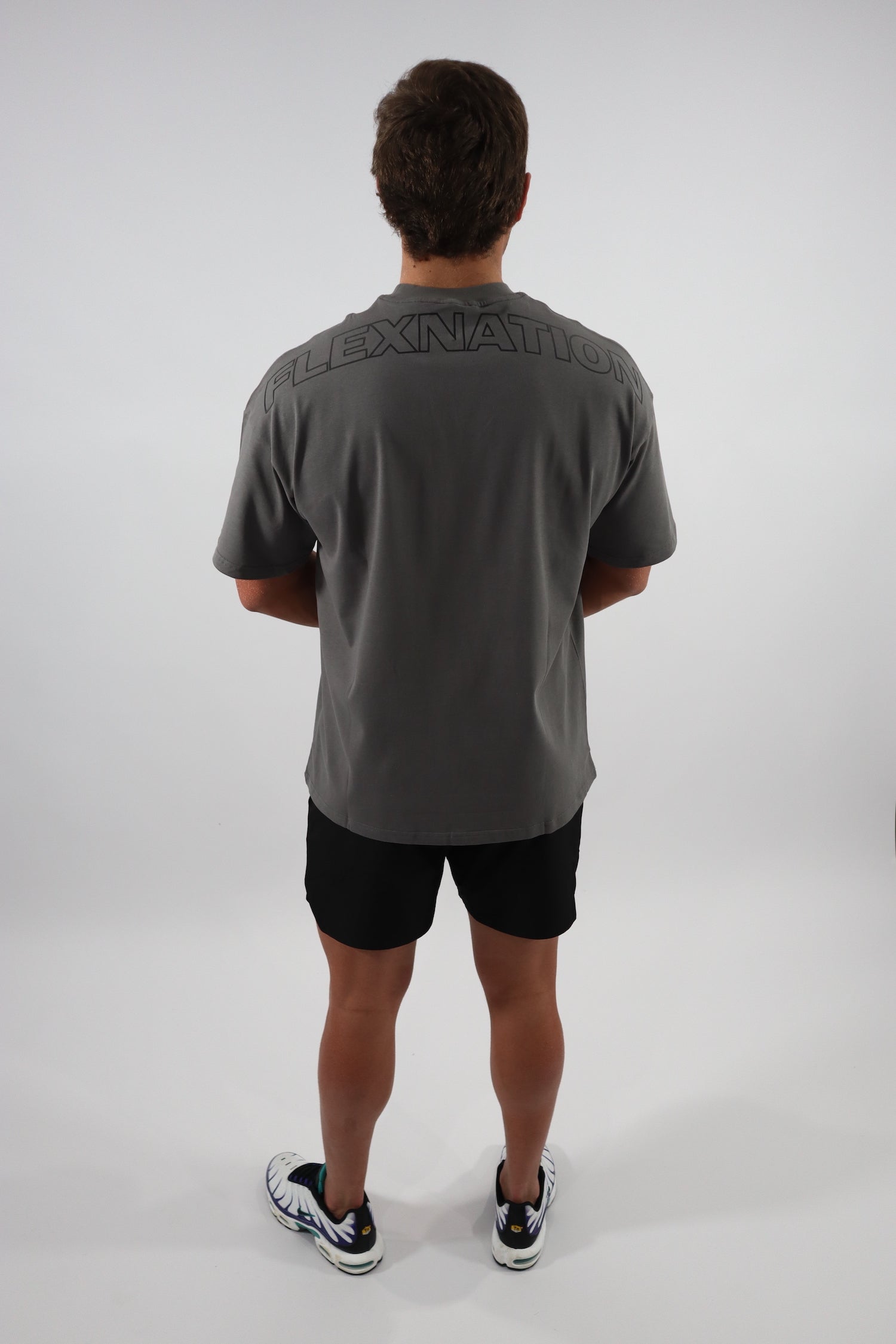 Flex Nation Oversized Tee - Charcoal