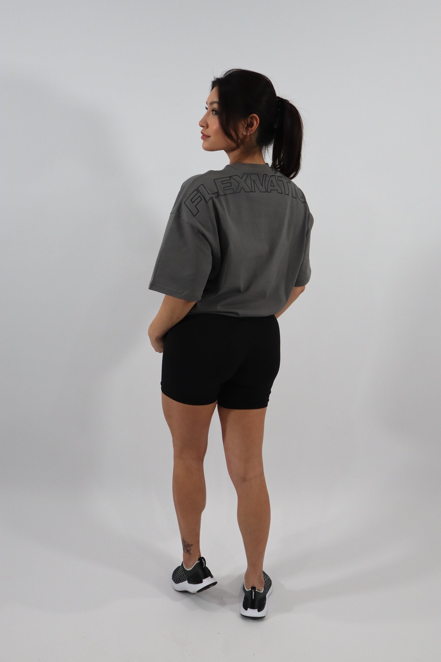Flex Nation Oversized Tee - Charcoal