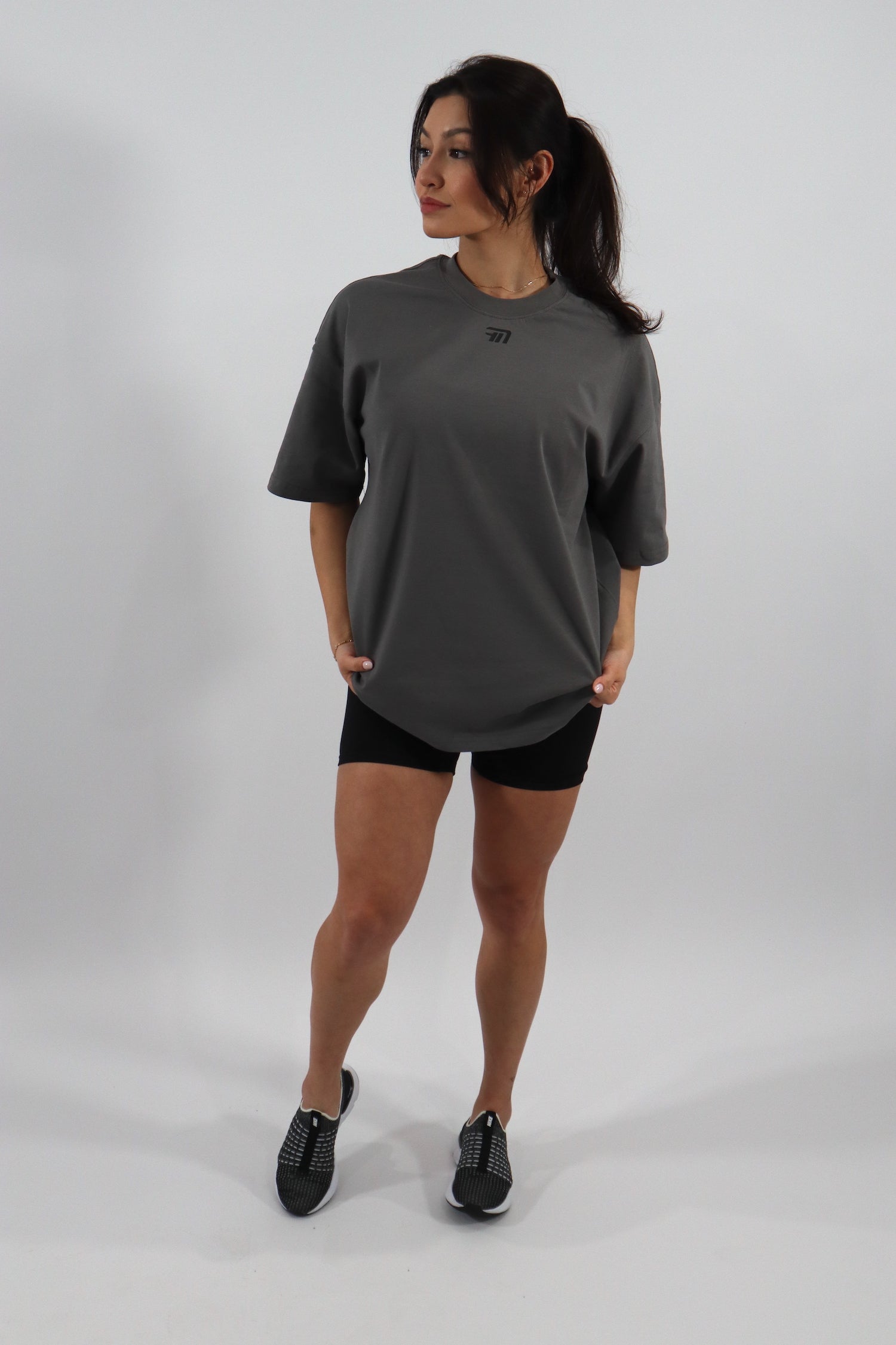 Flex Nation Oversized Tee - Charcoal