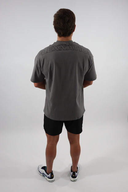 Flex Nation Oversized Tee - Charcoal