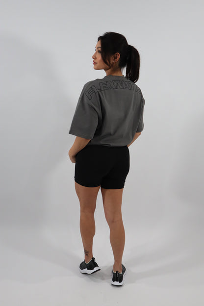 Flex Nation Oversized Tee - Charcoal