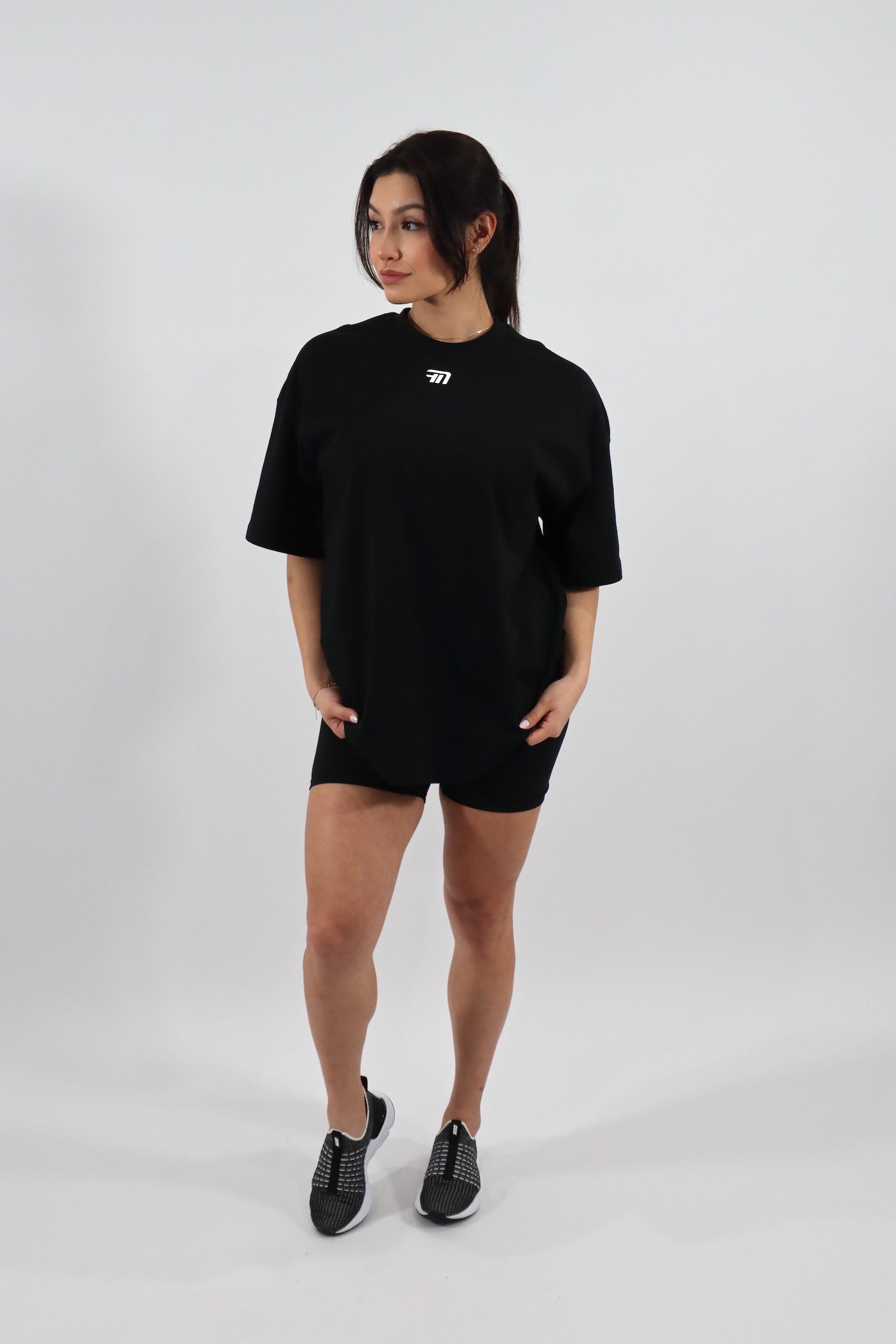 Flex Nation Oversized Tee - Black